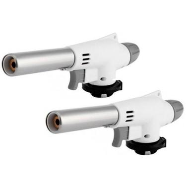 Imagem de Kit 2un Maçarico B-Max BM005 Uso Culinário Portátil Gourmet Regulável 