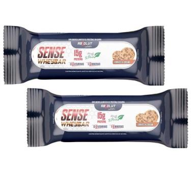 Imagem de Kit 2 Barra de proteína Sense Whey Bar Absolut Nutrition Sabor Cookies