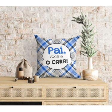 Imagem de Almofada com enchimento Xadrez você é o cara -20x20cm - Core Decore