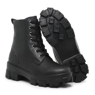 Imagem de Bota Feminina Coturno Feminina Montaria Blogueira, Blogueirinha Verniz