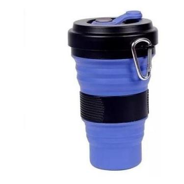 Imagem de Copo De Silicone Retrátil Dobrável 550ml Portátil - oem, Verde Limão