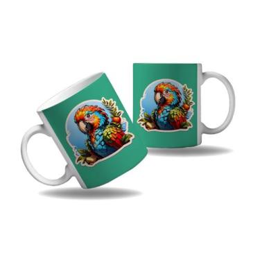 Imagem de Caneca Presente Aves Coloridas Araras Cores Zoo Pássaros - Enjoy Shop,