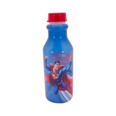 Imagem de Garrafa de Água Infantil 500ML Garrafinha Escolar Plasútil, Superman