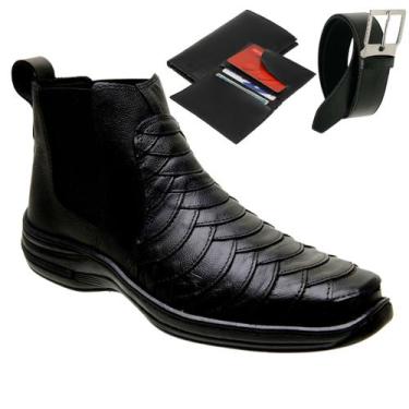 Imagem de Botina Bota Casual Esportiva Ortopédica Escamada Edição Country C/ Car