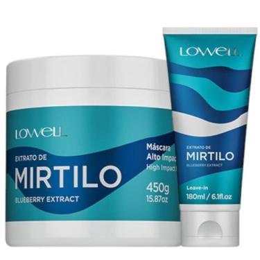 Imagem de Kit Mirtilo 1 Máscara 450g 1 Leave In 200ml Lowell