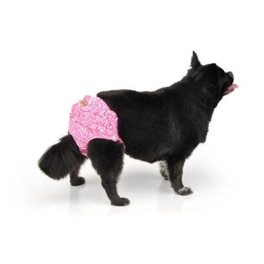 Imagem de Calcinha Higiênica com Saia para Cachorro e Gato Pet - Bichinho Chic, 