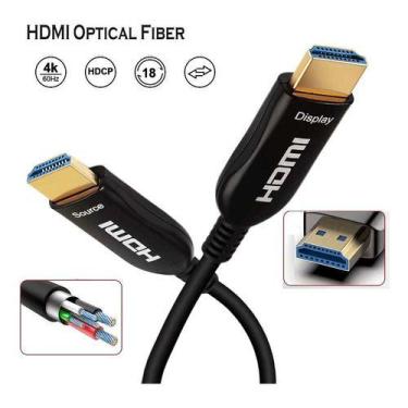 Imagem de Cabo Hdmi X Hdmi Fibra Optica 2.0 4k (100 Metros). - WLW