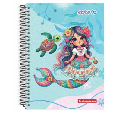Imagem de Caderno universitario capa dura sereia 10 materias 160 folhas - PanAme