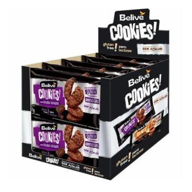 Imagem de Cookies Belive Zero Lactose, Açúcar e Glúten Double Chocolate 10 pcts 