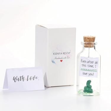 Imagem de Kseniya Revta Presente de aniversário para ela e ele, presente romântico de dia dos namorados para namorado namorada, mensagem eu te amo presentes esposa marido (cobra em garrafa grande - I Sssssstill