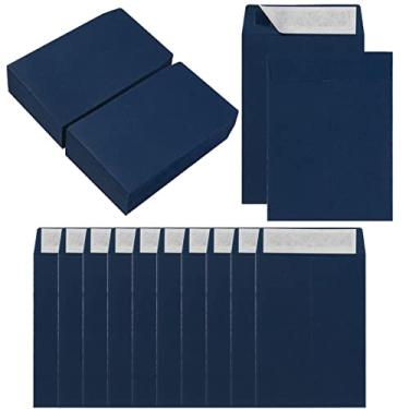 Imagem de Pacote com 100 envelopes de sementes autoadesivos para moedas pequenas pacotes de armazenamento de sementes para presente de jardim, escritório ou casamento (azul marinho, 8,8 cm × 11,27 cm)
