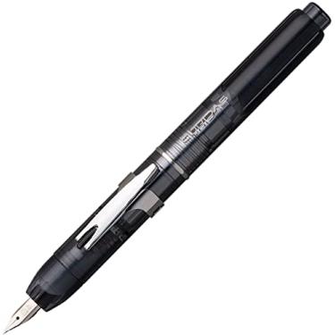 Imagem de Platinum Fountain Pen Caneta-tinteiro retrátil Curidas grafite fumê ponta fina tipo knock caneta-tinteiro PKN-7000#7-F com adesivo Kanji AME, 14 x 1,4 cm