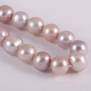 Imagem de Pérolas naturais de água doce contas soltas perfuradas feitas à mão DIY para fazer joias DIY colar pulseira feminina 7-8 mm cor de alta qualidade roxo 35,56 cm