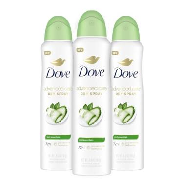 Imagem de Dove Advanced Care Desodorante antitranspirante spray seco Cool Essentials 3 unidades desodorante antitranspirante para ajudar a reparar a barreira da sua pele após o barbear com tecnologia Pro