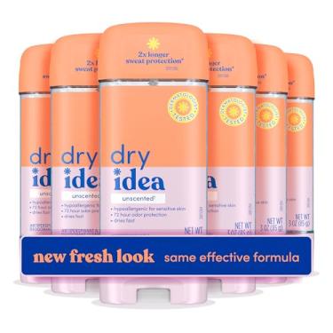 Imagem de Dry Idea Advanced Dry Antitranspirante e desodorante Clear Gel, 85 g (pacote com 6)