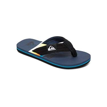 Imagem de Quiksilver Sand lia infantil unissex Molokai Layback juvenil, Preto/azul/preto, 11 Big Kid