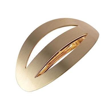 Imagem de 2 peças de grampos de cabelo em formato oval, gancho de cabelo de desenho de fio de metal, design minimalista, clipes de presilhas de cabelo, acessórios de cabelo de fixação forte para mulheres