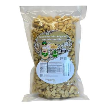 Imagem de Amendoim Frito Salgado Sem Pele Com Alho- Premium 450gr Suculento - On