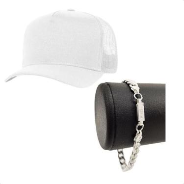 Imagem de Boné Masculino Preto Premium Regulável + Pulseira Banhada 18k De Alta 