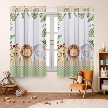 Imagem de Cortina Infantil Safari Baby 2.00x1.40 Blackout Corta Luz Decoração, M