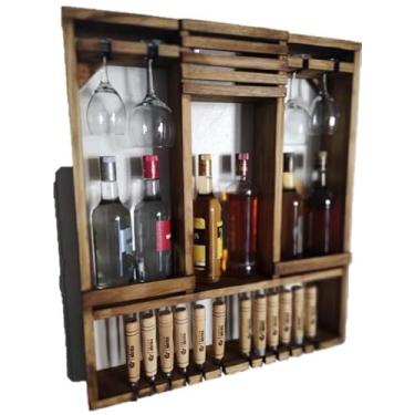 Imagem de Porta Espeto em madeira maciça com barzinho 70x80 rustico