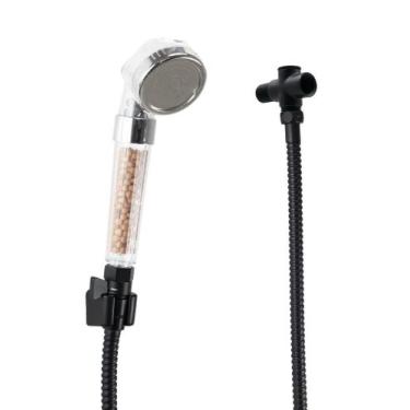 Imagem de Ducha Manual ABS com Esferas Ionizantes Mangueira 180 cm e Desviador -