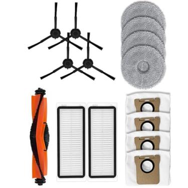 Imagem de Kit de acessórios de aspirador de pó compatível com Dreame L20 Ultra / L30 Ultra / X20 Pro Plus, peças de substituição de aspirador de pó robô vassoura (1 escova principal + 2 filtros + 4 escovas