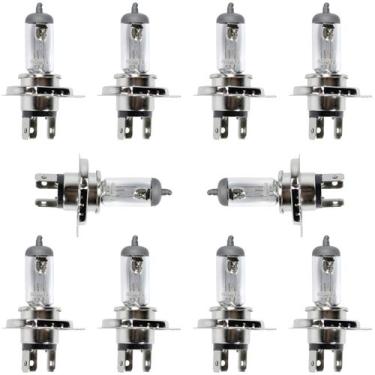 Imagem de Kit 10 Lâmpada do farol moto carro H4 35W CG125 CG150 CG160 Fan Titan 