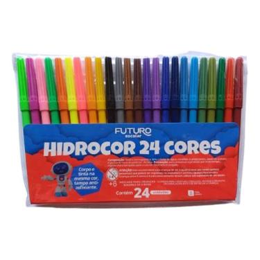 Imagem de Caneta Hidrocor Futuro Lavavel c 24 Cores