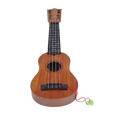 Imagem de Brown 4 String Kids Guitar Musical Toy Ukulele Instrumento Clássico para Crianças Iniciantes para Crianças, Estimula o Desenvolvimento Criativo, um Brinquedo Portátil de Ukulele