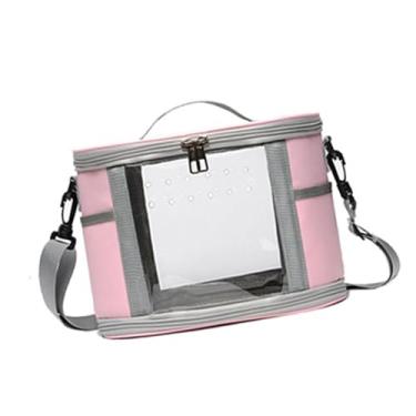 Imagem de Generic Bolsa de transportador de pássaros cobaia porco portador de pássaro portátil gaiola de gaiola de animais de estimação para vícios de chinchilla, Pink S