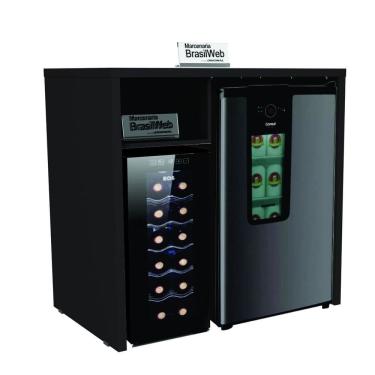 Imagem de Bar Bancada Para Embutir Cervejeira E Adega Vinhos