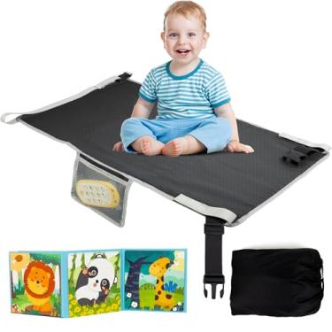 Imagem de JEXYRON Cama De Avião Para Crianças Pequenas, Extensor De Assento De Cama De Viagem De Avião Com Quebra-Cabeça Dobrável Magnético, Apoio De Pernas De Avião Para Crianças Deitarem, Itens Essenciais D