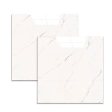 Imagem de Kit 12 Placas Adesiva Mármore 3d Auto Colante Parede 60x60cm Triboshop (Marmore Branco)