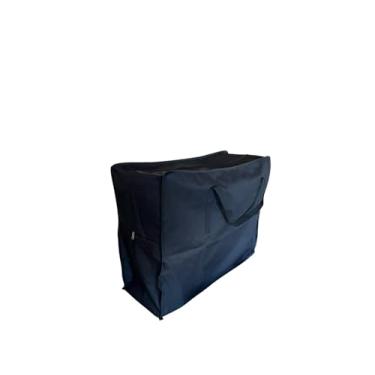 Imagem de Sacolão Bolsa Com Zíper Reforçado Viagem Feira (3, Preto)