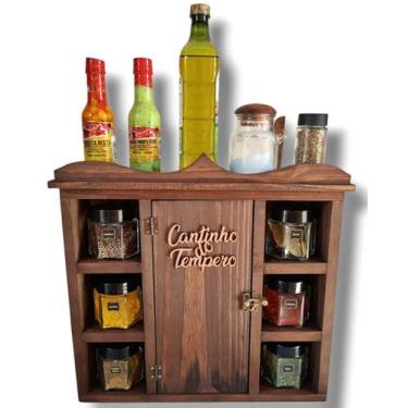 Imagem de Armarinho Temperos de Parede Kit Cozinha Condimentos - Artesanatos FD2