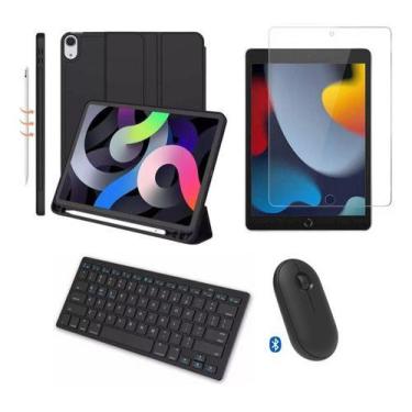 Imagem de Capa Com Teclado E Mouse Bluetooth + Pel Para iPad 9ª Ger. - Skin Zabo