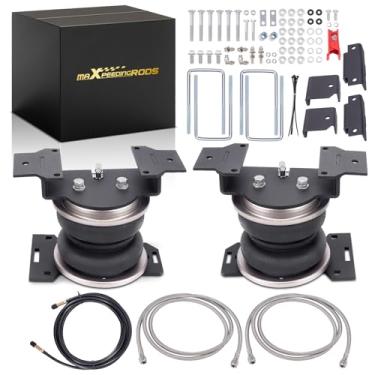 Imagem de maXpeedingrods Kit de sacos de suspensão pneumática de 2,268 kg para Chevrolet Silverado 1500 Non-Trail Boss GMC Sierra 1500 Non-AT4 2019-2024 Kit de mola auxiliar de ar com placas de rolo de linha de