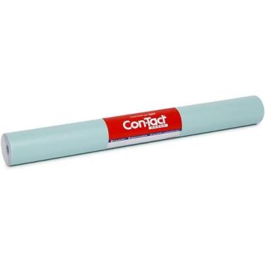 Imagem de Rolo Plástico Adesivo Contact Lavável Azul Pastel Fosco 10m