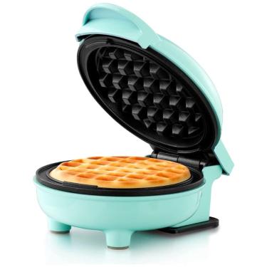 Imagem de Mini Máquina de Waffle Antiaderente, turquesa, 110v, HOLSTEIN HOUSEWARES HH 09125016I, Azul turquesa