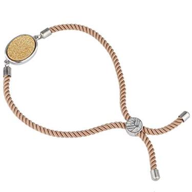 Imagem de Pulseira Nupuyai com pedra de quartzo de cristal drusa para homens e mulheres, bracelete ajustável de amizade para unissex Multicor