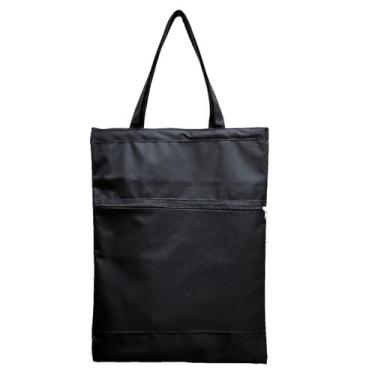 Imagem de Bolsa sacola feminina simples 40x55 em lona com bolso cabe raio-x tomo