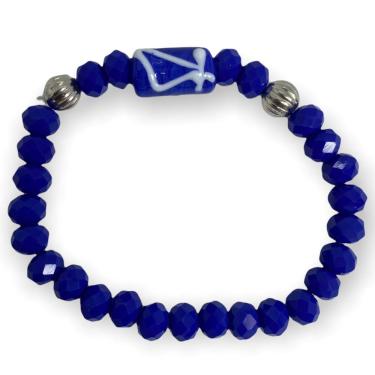Imagem de Pulseira Ogum Espada Com Firma Azul Cristal E Silicone