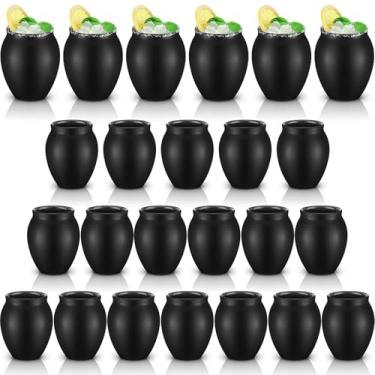 Imagem de Gejoy 24 peças 85 g Cantaritos De Barro Mexicanos Cantaritos Shooters Cerâmica Taco Tuesday Mexicano Copo de Argila Mexicana Fiesta De Barro Mexicanos Copos de Coquetel para Tequila Margaritas Mojitos