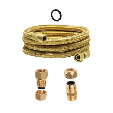 Imagem de Mangueira gás flexível Cobre 4,0m + 2 Adaptadores M/F - GNV GLP