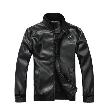 Imagem de Jaqueta de couro masculina Scooter Black pu Leather