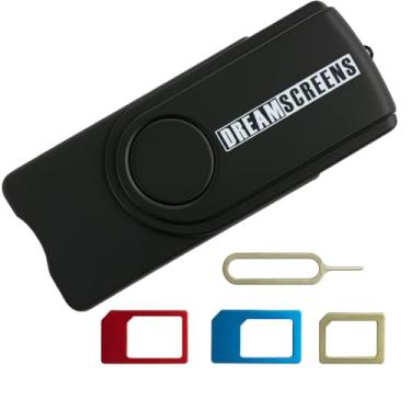 Imagem de Dreamscreens Leitor de cartão SIM USB multimídia SD TF MMC com adaptadores micro e nano SIM e software de edição e recuperação de texto SIM