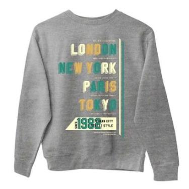 Imagem de Moletom Unissex Grosso Gola Redonda  Punho Com Ribana Confortavel Blusa de Frio Flanelada Macia-Unissex