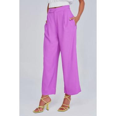 Imagem de Calça Pantacourt Lado Avesso Ampla Rosa