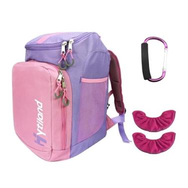 Imagem de Hytiland Peças De Bolsa Patins Interna À Prova D'Água Para No Gelo, Mochila Com Vários Bolsos, Adequada Mulheres E Homens, Acessório Capas, Toalha, Mosquetão Trava, Rosa